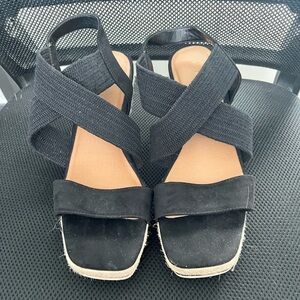 Women's Black Espadrille Sandals